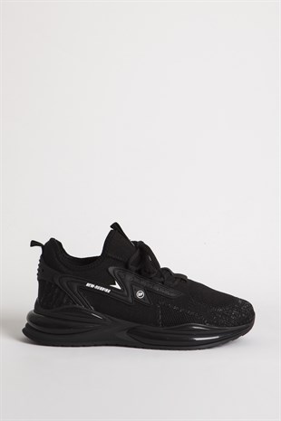 SCOOTLAND 152-15501 Erkek Siyah Bağcıklı Atom Sneaker
